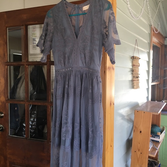 Altar’d State Marionette Lace Overlay Maxi Dress - Picture 3 of 8